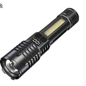 Black LED Flashlight with Digital Display